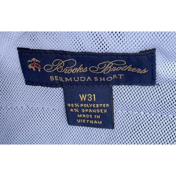 BROOKS BROTHERS Bermuda Tech Shorts Stretch Wrinkle Resistant Men's Blue SIZE 31 - Picture 7 of 10